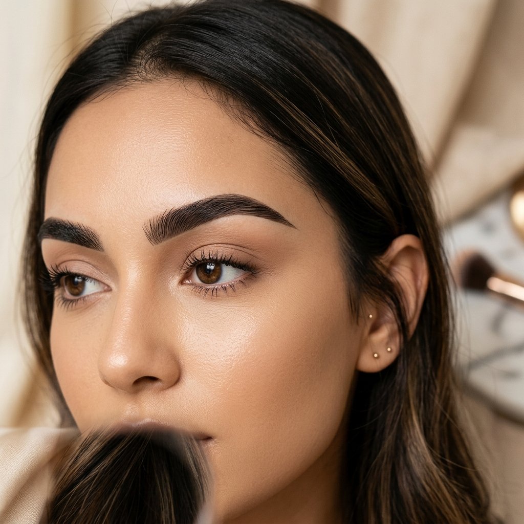 Sourcils parfaitement teintés et dessinés